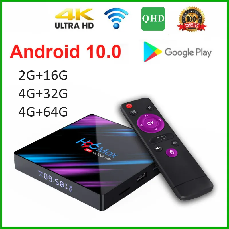 Full HD H96 MAX Plius QHDTV Android TV BOX S905X3 Quad Core 