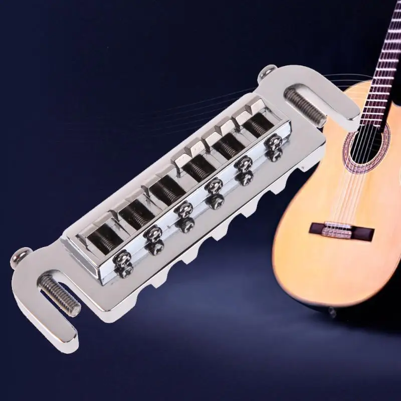 Naujos Vaikjuostės Tiltas Tailpiece Smeigės Chrome Stiliaus LP Elektrinė Gitara