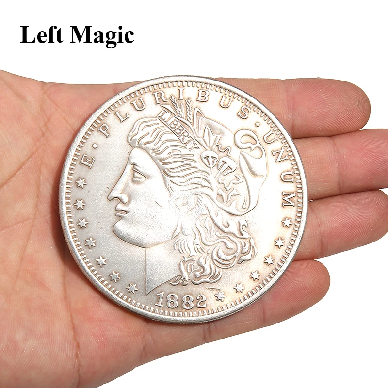 Jumbo Morgan Doleris (7cm) Magija Gudrybės Magas Arti Gatvės Iliuzijų Rekvizitai Priedai Rodomi Išnyksta Monetos Magia