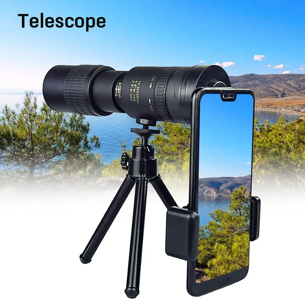 4K 10-300X40mm Nešiojamas Super Artinimo Zoom Monokuliariniai Teleskopas Monokuliariniai Žiūronus, kad Mobiliojo ryšio Telefonas, Fotoaparatas Optinis Objektyvas