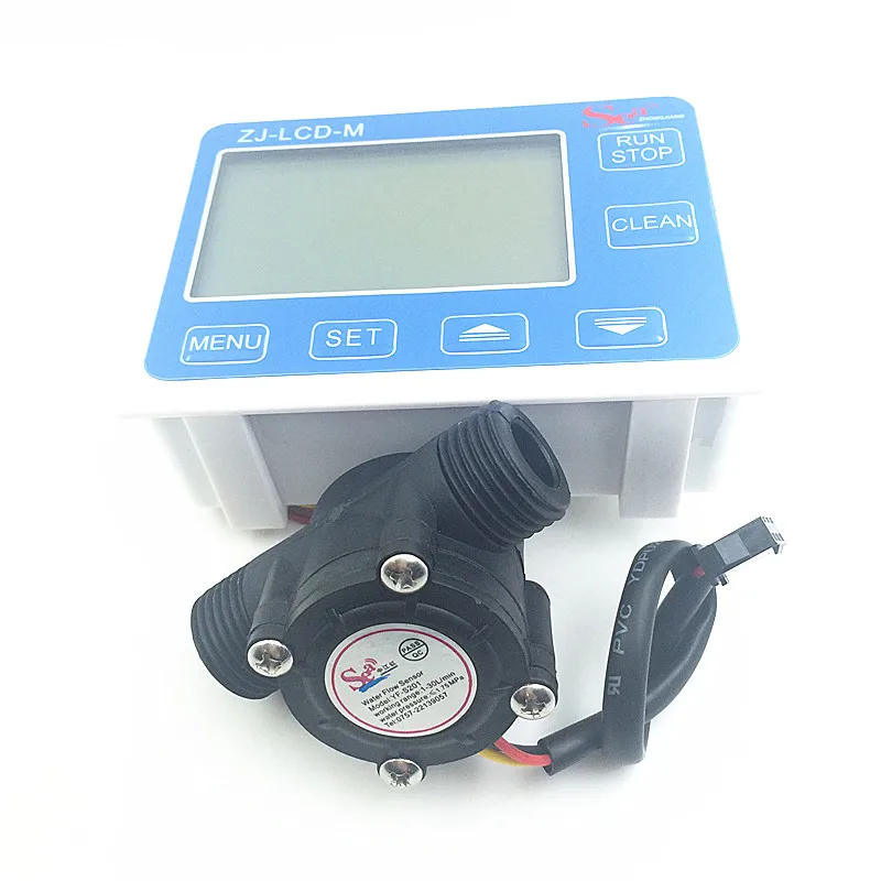 YF-S201 G1/2 Vandens Srauto matuoklis Jutiklis debitmatis caudalimetr counter indikatorius + skaitmeninis LCD vandens srauto sistema 1-30L/min, 3-24V