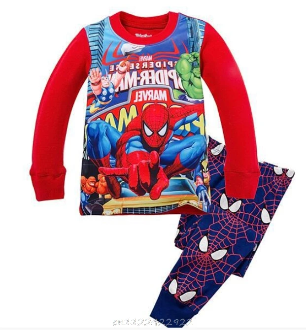 2021 M. Nauja Baby Boy Pižama Šortai Nustatyti Minkštos Medvilnės Sleepwear Stebuklas Betmenas, Žmogus-Voras Supermenas Animacinių Filmų Kietas Vaikų Drabužių Rinkinys