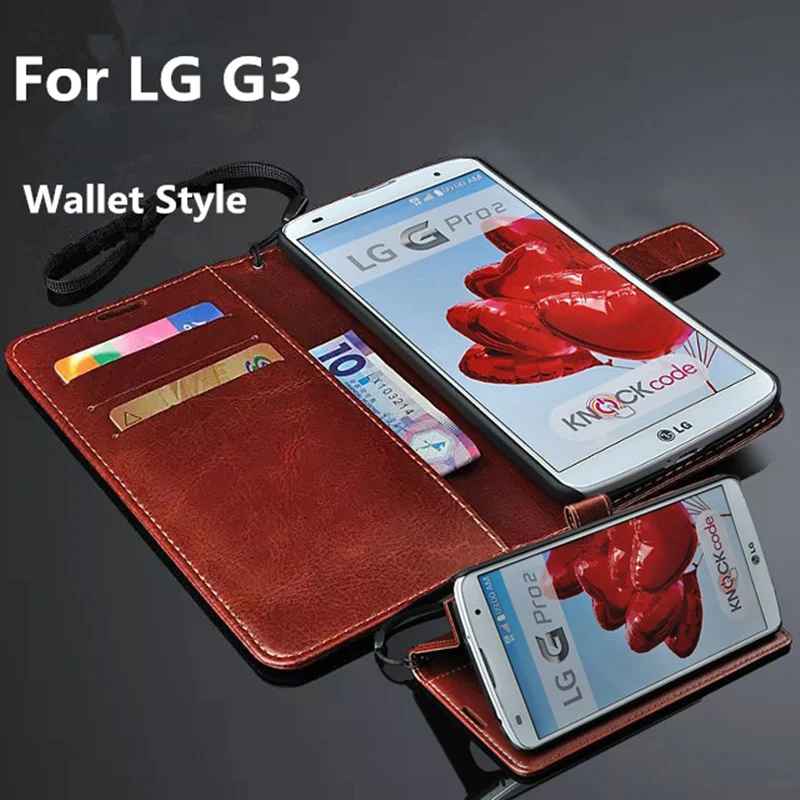 LG3 Piniginės Kortelės Lizdas Stentas Atvejais LG G3 Atveju D850 3 D855 Arklio Oda Modelis Apversti Apsaugoti Dangtelis juodas LG G2 Pro LG2Pro