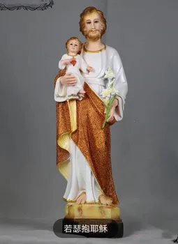 50CM didelės didmeninės Katalikų Krikščionių reikmenys, namų Bažnyčios Religinės Saint Joseph kūdikis Jėzus Kristus meldėsi Šventasis meno statula