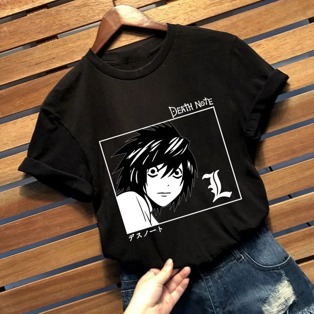 Death Note Mados Japonų Anime Marškinėliai Vyrams Juokinga, Atsitiktinis, Kietas Streetwear Marškinėlius Porą Hip-Hop Top Tee Vyriška