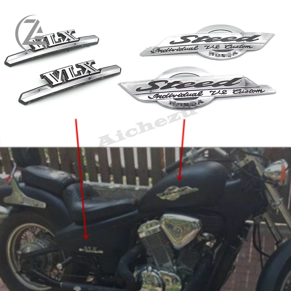 ACZ Motociklo 3D Logotipas Ženklelis Decal Kuro Bako Lipdukas Honda Steed400 Steed600 VLX400 VLX600 Tank Pad Raštas Decal