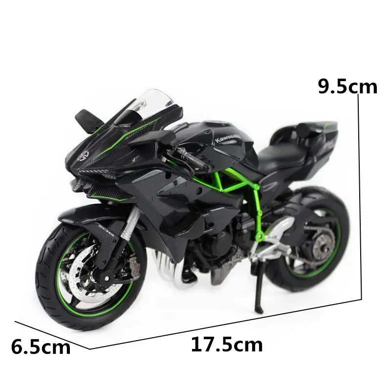 MaiSto Lieto Metalo Modelio Komplektai: KAWASAKI Ninja H2R Motociklo Modelis 1:12 Surinkti Modelį, Žaislai Lengvai Surenkami, Su dėžute