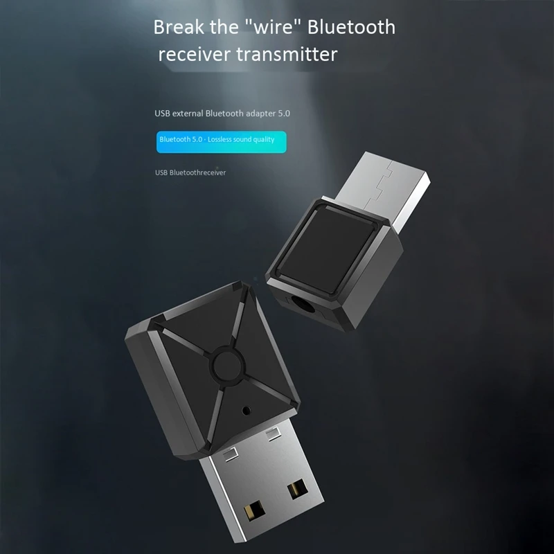 USB Bluetooth 5.0 Belaidžio o Perdavimo ir priėmimo 2 in 1 Adapteris TV, Kompiuterio, Automobilio 