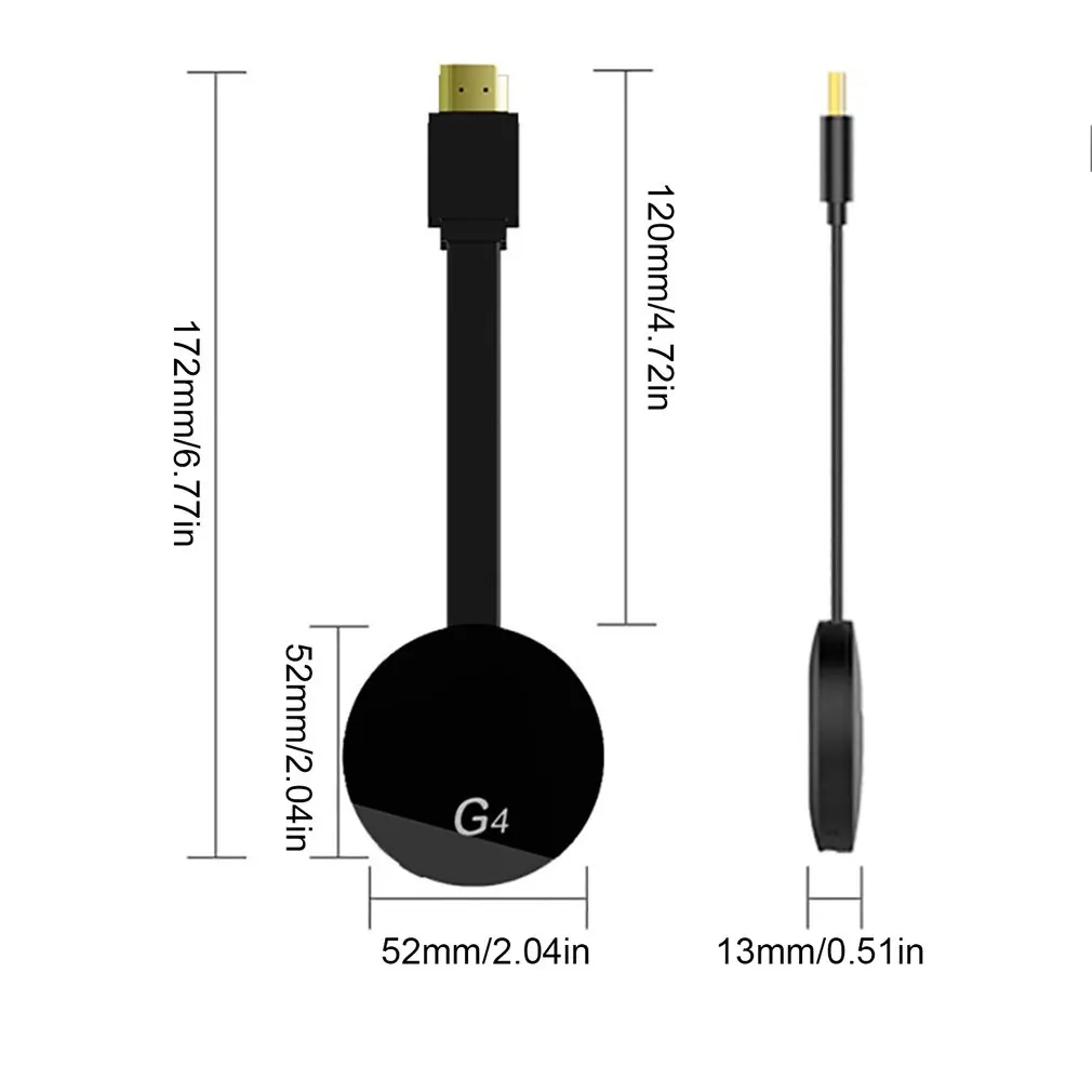 G4 Mirascreen Pažangaus Belaidžio ryšio Ekrano Atvaizdavimas Imtuvas, HD HDMI Telefonas, Vaizdo Keitiklio Kabelį, Plug & Play
