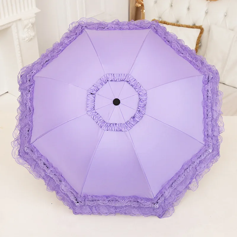 Nėrinių skėtis nuo saulės, skėtis moterų ultra light veidrodėliai saulės skėtis UV Princesė skėtis moteris