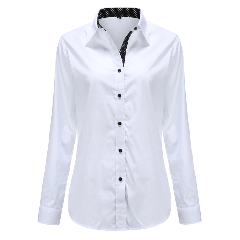 Moteriški marškinėliai 2020 m. pavasarį nauja, moterų ilgas rankovėmis marškinėliai moteriški medvilniniai Oksfordo atsitiktinis balti marškiniai, palaidinės
