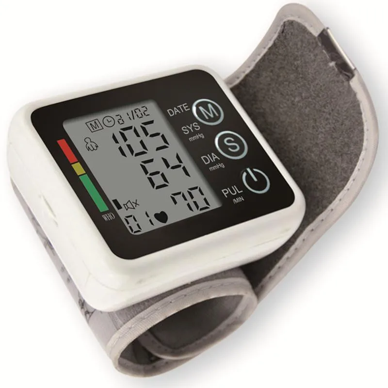 Automatinis Skaitmeninis Riešo kraujospūdžio matuoklis ir Pulso Monitorių Sphygmomanometer Nešiojamų Kraujo Spaudimo Monitorius Nemokamas Pristatymas
