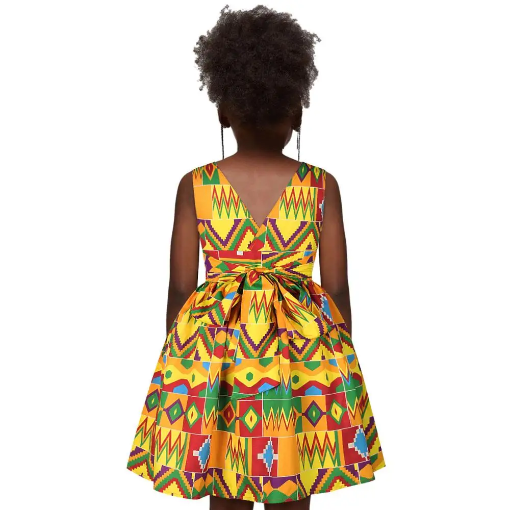 2021 Mados Afrikos Suknelės Mergaitėms 6-13 Metų Amžiaus Dashiki Spausdinti Rankovių Princesė Vaikams Apsirengti Amerikos, Afrikos Drabužiai