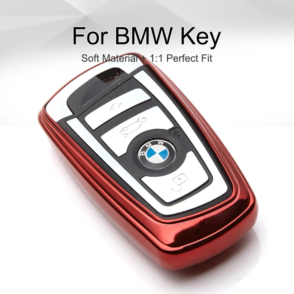 Automobilių Keychain BMW Klavišą Atveju 1 3 5 7 X3 X4 Serijos F30 F10 Bmw F30 F20 Automobilio Raktas Fob Padengti TPU paketų prižiūrėtojų raktinę Optikos Reikmenys
