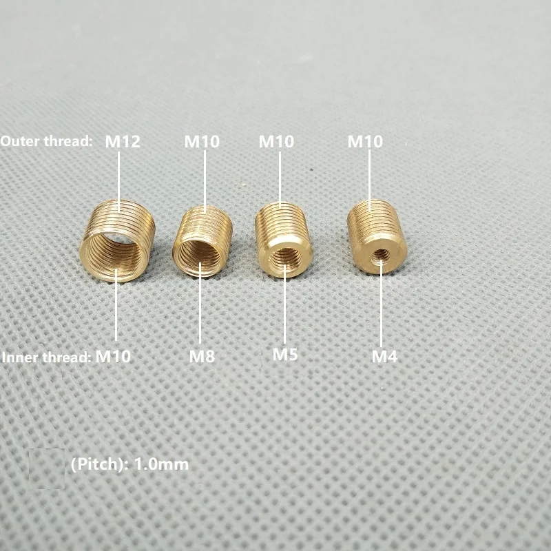4pieces/daug M4/M6/M8 M10, M10, kad M12 vario sriegiu tuščiavidurio vamzdelio adapteris vidinis&išoriniu sriegiu jungtis konvejerių adapteris