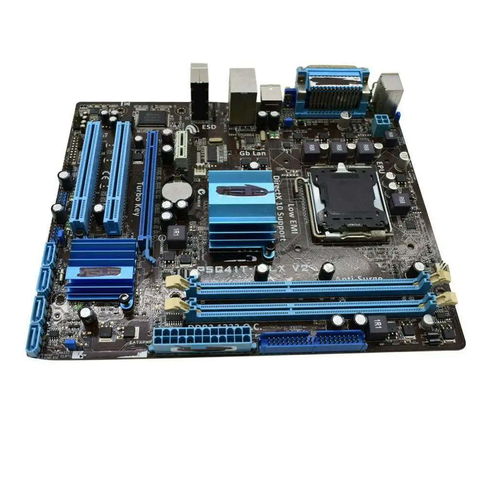 ASUS P5G41T-M LX V2 Plokštė DDR3 8GB G41 P5G41T-M Computador p5G41T Mainboard LX Desktop PCI-E Usado V2 X16 VGA Q8F6