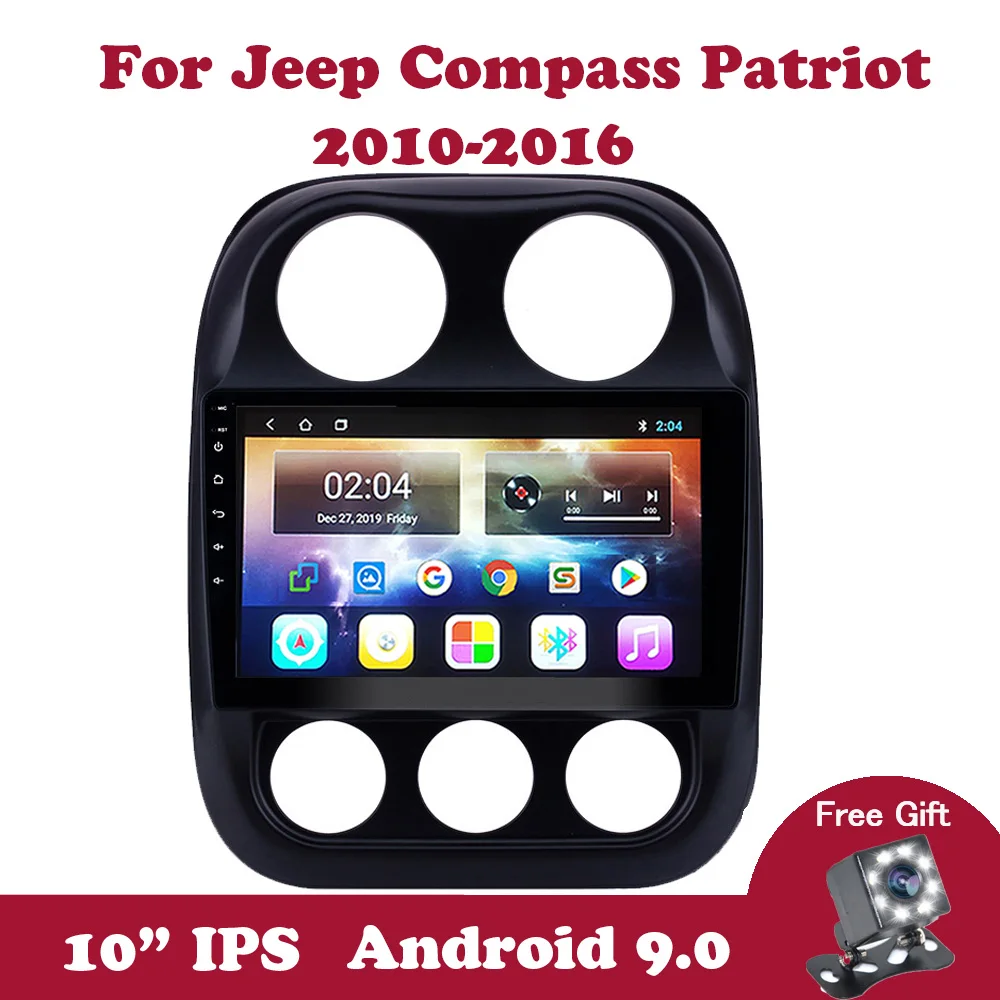 Android 9.0 IPS Ekranas Automobilio Radijo Jeep Compass 