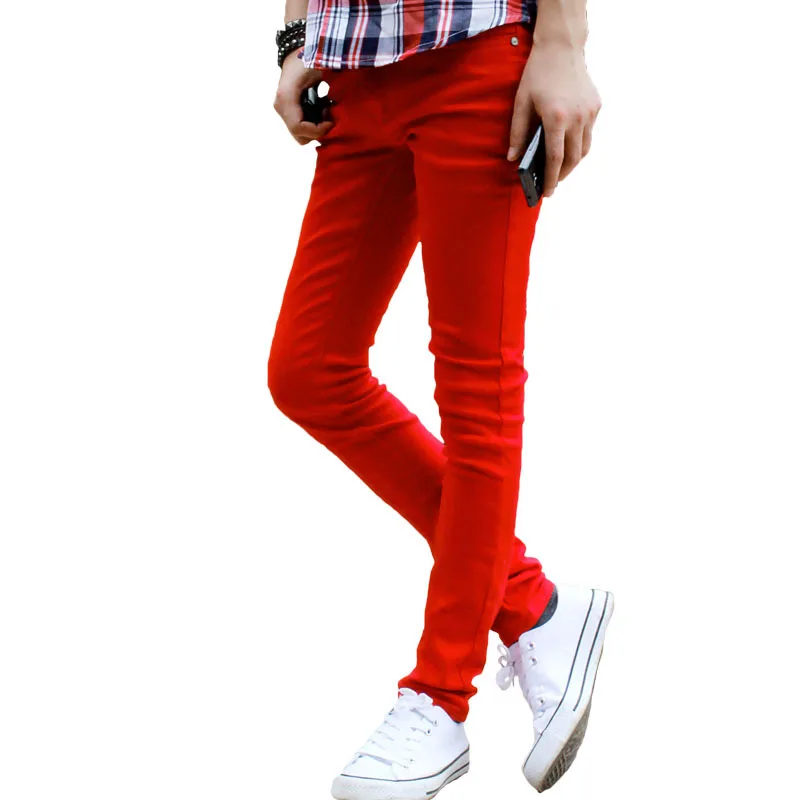 Didmeninė 2020 mados pavasario Rudens Atsitiktinis vyrų rodo, plonas Liesas džinsus vyrams hip-hop raudonu pieštuku kelnes elastinga koja kelnės