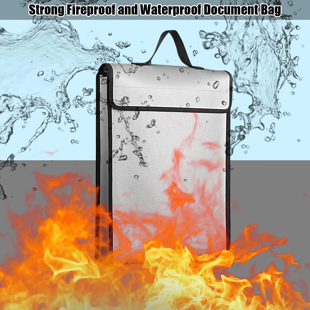 Atspari ugniai Dokumentas Krepšiai Vandeniui Skysto Silikono Medžiagos, Šilumos Izoliacijos 1200℃ Ugniai Atsparus Didelių Pajėgumų Saugiai Krepšys Failų