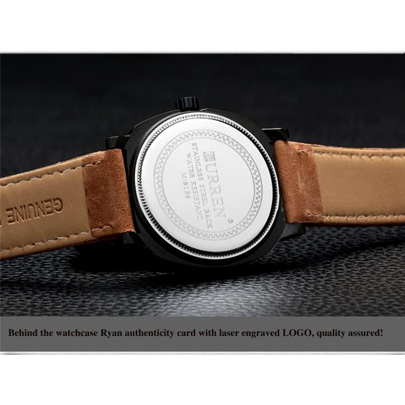 CURREN Viršuje Prekės Laikrodžiai Vyrams Relojes Mujer 2019 Prabangių Verslo Riešo Žiūrėti Vyrų Odos Kvarco Šviesos Sporto Mens Watch Laikrodis