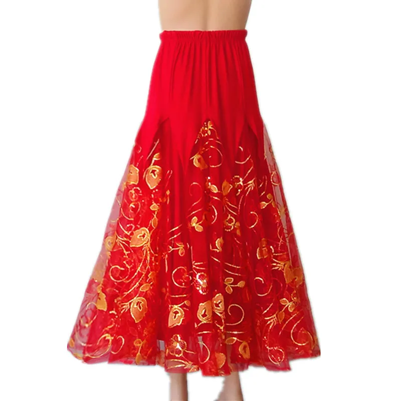 Naujas balus sijonas ilgas, pramoginių šokių sijonai moterims valsas standartinis pramoginiai sijonai moterims Pasirinktinis dydis