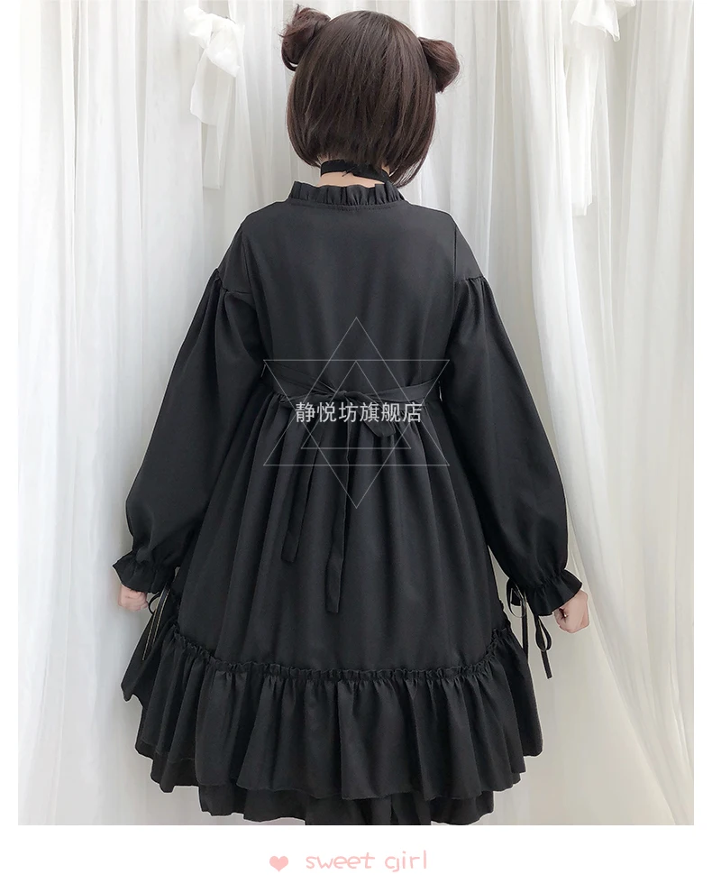 Japonijos saldus lolita dress gotikos retro palace nėrinių bowknot ilgas/trumpas rankovės viktorijos suknelė kawaii girl gothic lolita op cos