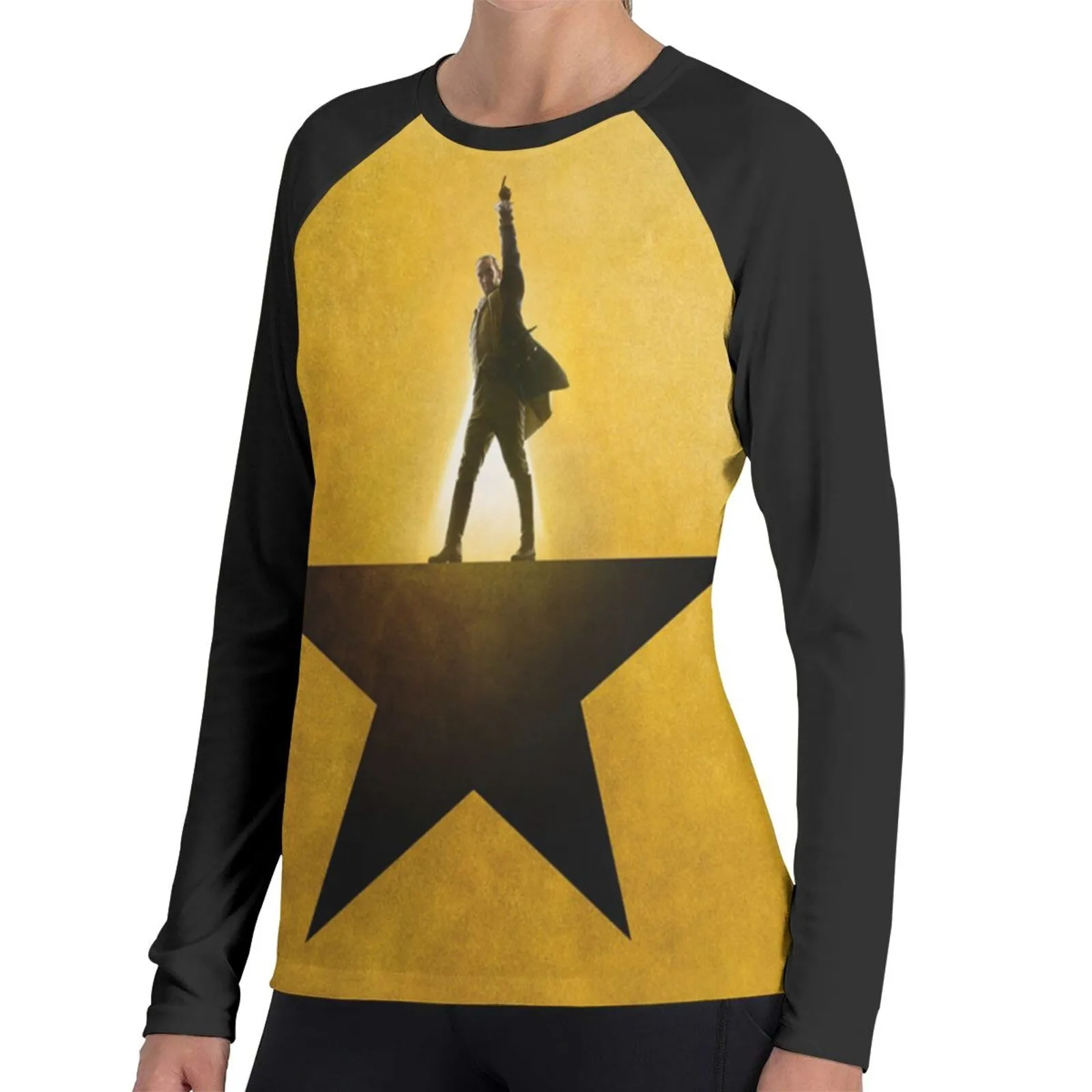 Atsitiktinis Spausdinti Hamiltonas Musica T-shirt Moterų Žiemos Long Sleeve T-shirt Įgulos Kaklo Mados T-shirt Hamiltonas Musica Drabužius 2020 m.
