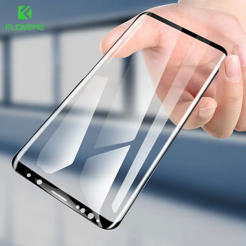 FLOVEME Samsung S8 S9 Screen Protector 3D Išlenkti Visiškai Padengti Ultra Minkštas Plėvelės Samsung Galaxy S8 S9 Plus Ne Grūdintas Stiklas