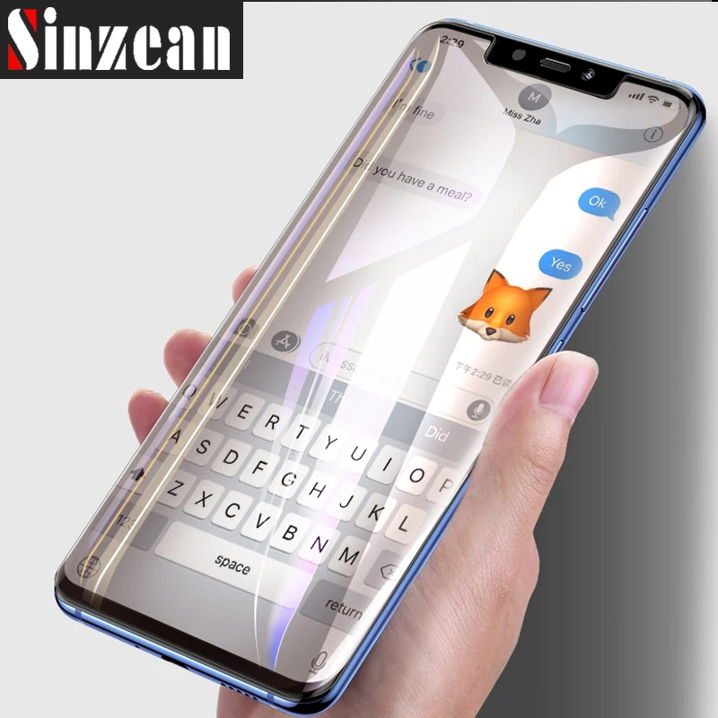 Sinzean 50pcs 3D visiškai padengtų UV Klijai Grūdintas stiklas Huawei mate 30 pro/ 30 pro/P20/p40 pro UV Stiklas su USB lempa
