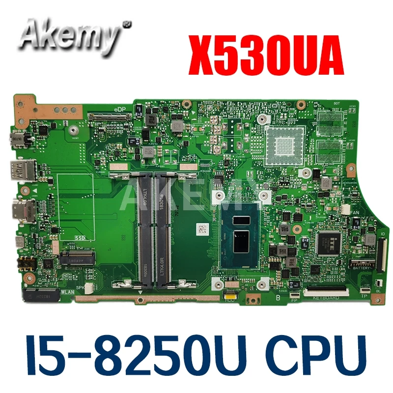 Akemy X530UA I5-8250U Plokštę Už ASUS VivoBook S15 S530U S530UA X530U X530UA X530UN Nešiojamas Plokštė X530UA Mainboard