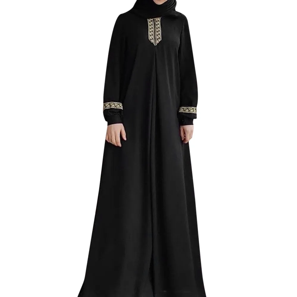 Abaja Moterims Lady Didelio Dydžio Išspausdintas Musulmonų Ilgai Atsitiktinis Rankovėmis Suknelė Atsitiktinis Kaftan Ilga Suknelė Plius Dydis Abaja a502