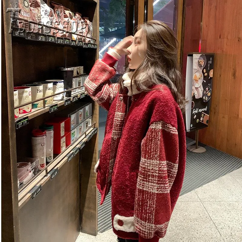 Mažas Smilkalų Imitacija Ėriukų Vilna Moterų Kailis 2019 M. Rudenį, Žiemą Storas Ins Korėjos Moteriška Striukė