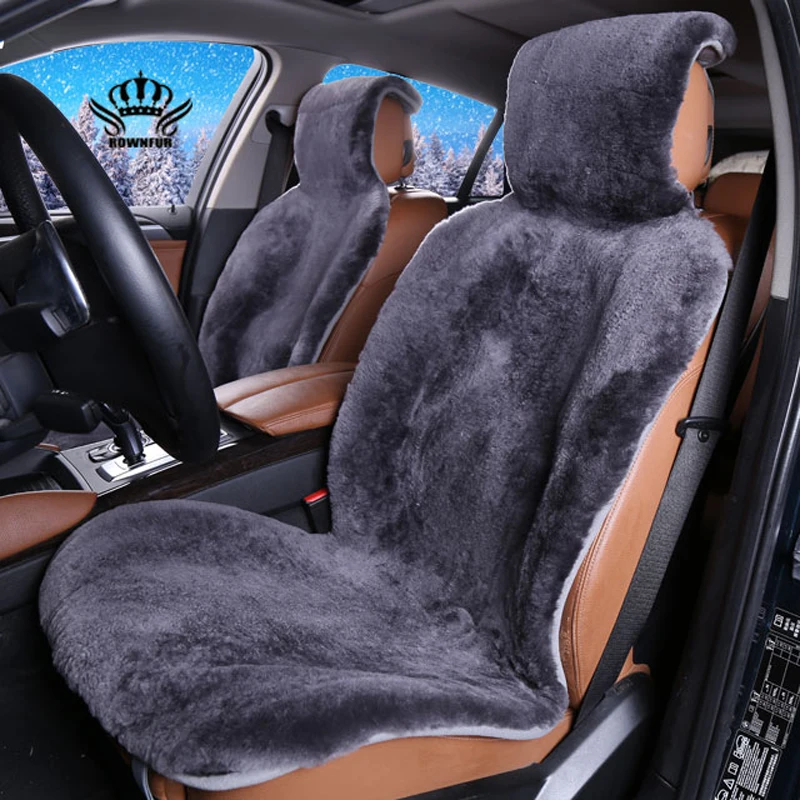 KOPOHA MEX kailinių Automobilio Sėdynių užvalkalai Gamtos Australijos avikailio, vilnos pagalvėlė žiemos naujas prabangus automobilis mygtukai, sėdynės apima NC078