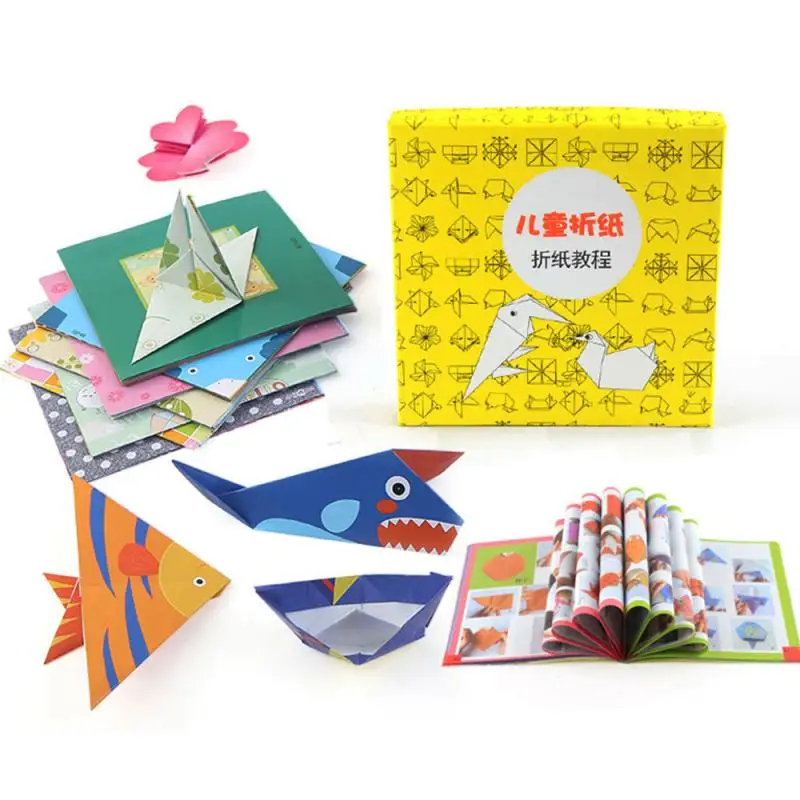Vaikų Knygos-sumažinti Mokymo priemones Švietimo Žaislai, Rankų darbo Origami Popieriaus-sumažinti Su Žirklės 120/200/240 Popieriaus Lakštų pjovimo