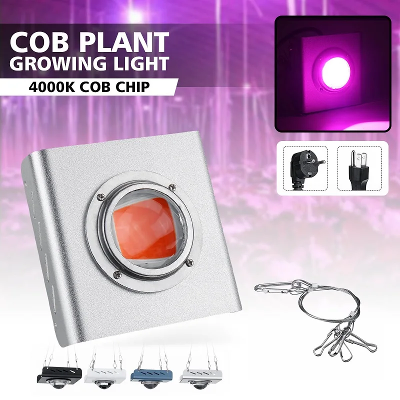 4000 K COB LED Grow Light Visą Spektrą 380-800nm 144 LED Grow lempa Vandeniui patalpų lauko Hydroponic Augimo Lempos