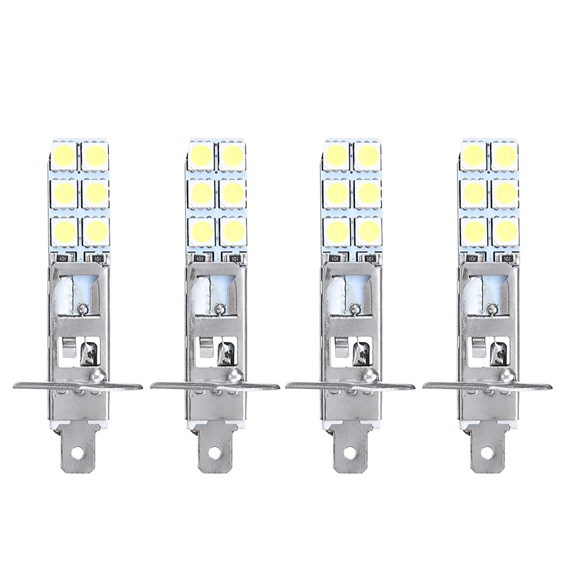 4pcs H1 6000K LED 12V Automobilio Rūko Žibintai priekinių Žibintų Balta COB LED Žibintų Hi/Lo Šviesos Lemputės Tolimosios šviesos Žibintai