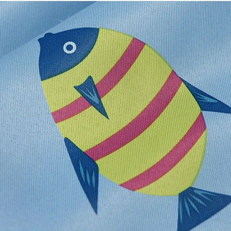 Animacinių filmų Žuvis, Jūros Koralų Spausdinti Užuolaidų Viduržemio jūros regiono Vaikų Berniukų Mergina Tyrimas Gyvenimo Kambario Durys, Miegamojo Užuolaidos Skydelis wp216C