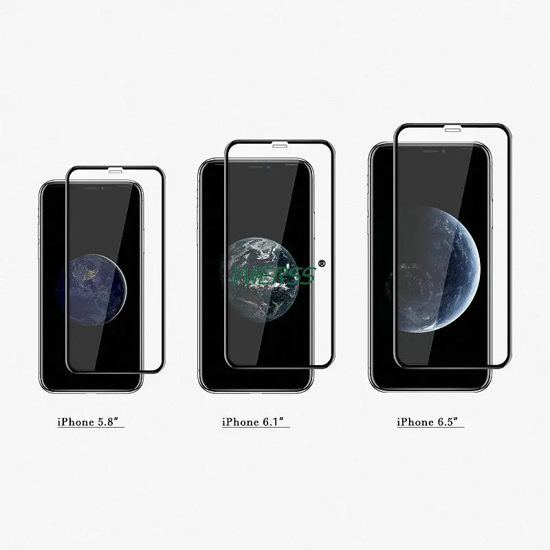 9D 9H Visišką grūdintas Stiklas Screen Protector for Apple iPhone XS Max 6.5