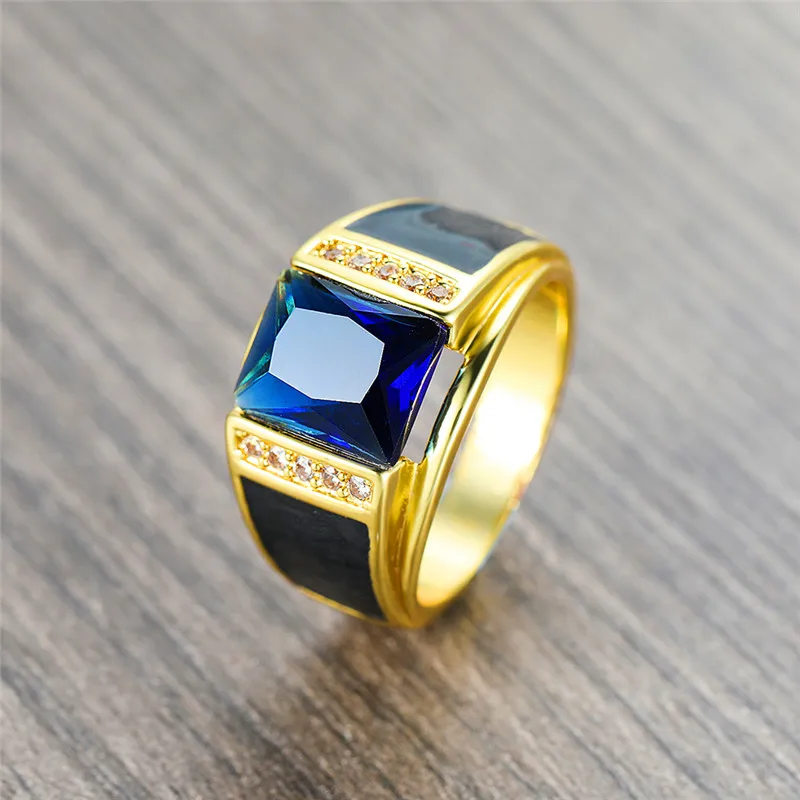 Senovinių Moterų Mėlyna Kristalų Akmens Žiedas Cite Cirkonis Aukso Vestuvių Žiedai Moterims Prabangių Vestuvių Aikštėje Vestuvinis Žiedas