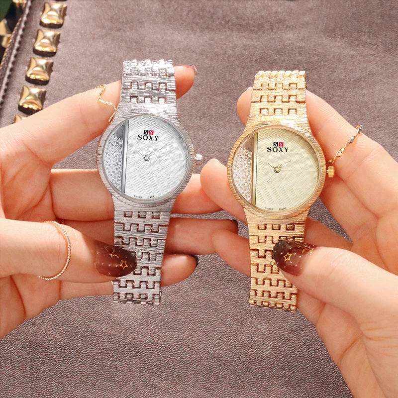 SOXY Moterų Kvarciniai Laikrodžių Mados ir Laisvalaikio Moteriški Laikrodžiai Moterų Aukso laikrodis Moterims, Moteriška Laikrodžio zegarek damski montre femme 2020 m.