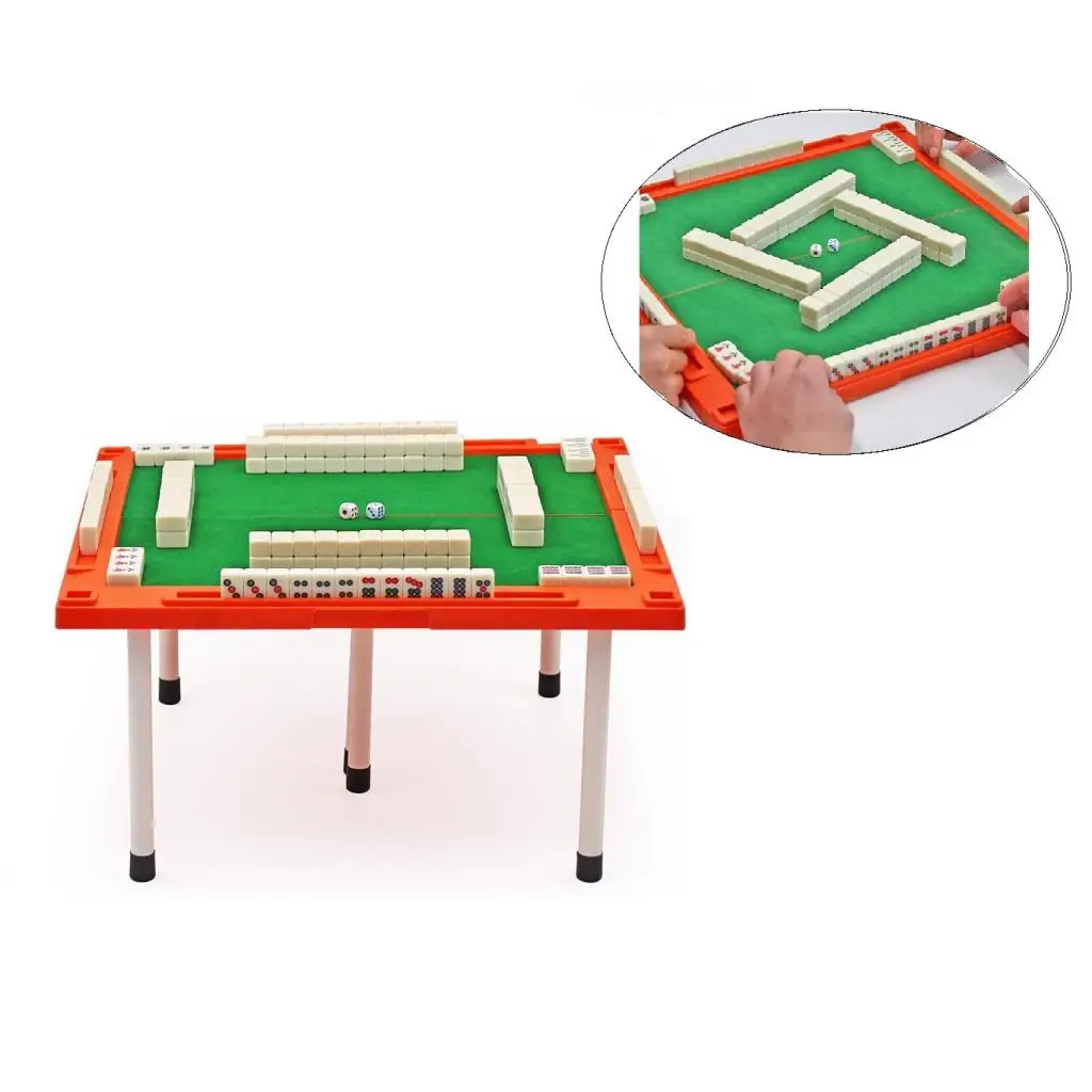 Mini Mahjong Nešiojamų Kelionių Stalo Žaidimas Kinų Mahjong Rinkinys Su Sulankstomas Stalas