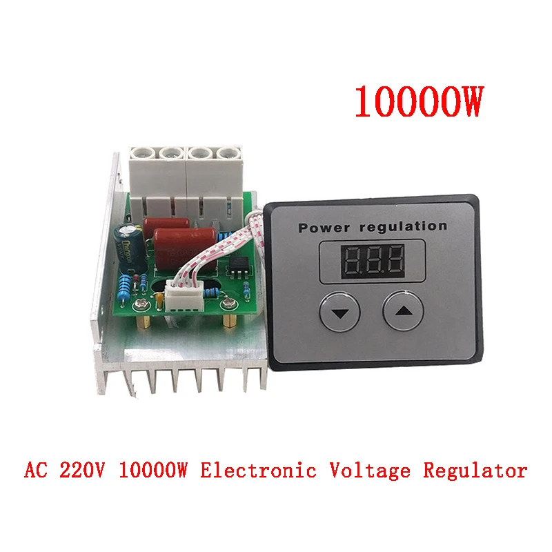 AC 220V 10000W 80A Skaitmeninis Valdymas SCR Elektroninių Įtampos Reguliatorius Greičio Kontrolės Reguliatorius Termostatas + Skaitmeninės Metrų 10000 W