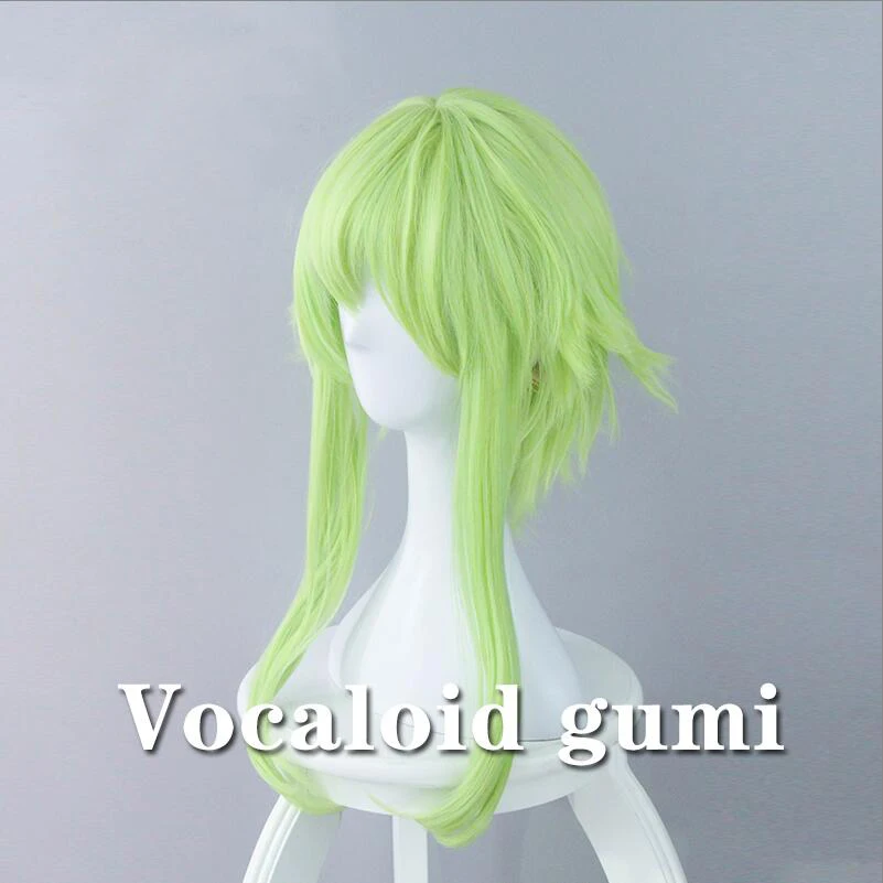 Vocaloid Miku Gumi Cosplay Perukas Žalia Sintetinių Plaukų Anime Gradiento Spalvos