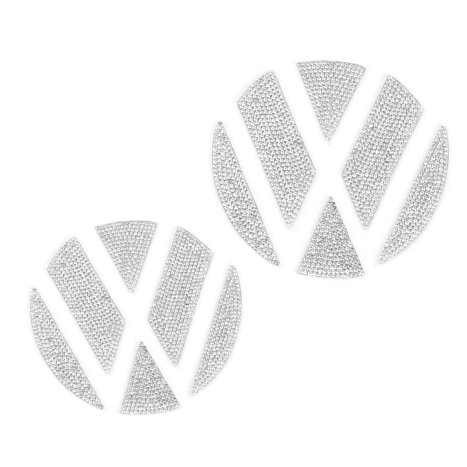 Diamond Bling kalnų krištolas Priekinės Grotelės Emblema + Galiniai Kamieno Dangčio Ženklelis Lipdukas Dekoras VW Volkswagen Golf