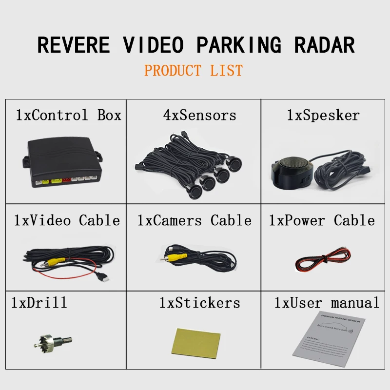 Automobilių Vaizdo Parkavimo Jutiklis auto Reverse Atsarginės Radaro Pagalba, ir Step-up 