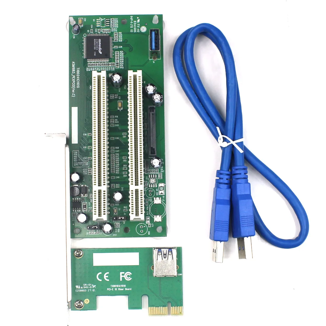 Desktop PCI Express PCI-e Dual PCI Adapter Card PCIE PCI Lizdą Plėtra Riser Card USB 3.0 Pridėti Kortelių Keitiklis