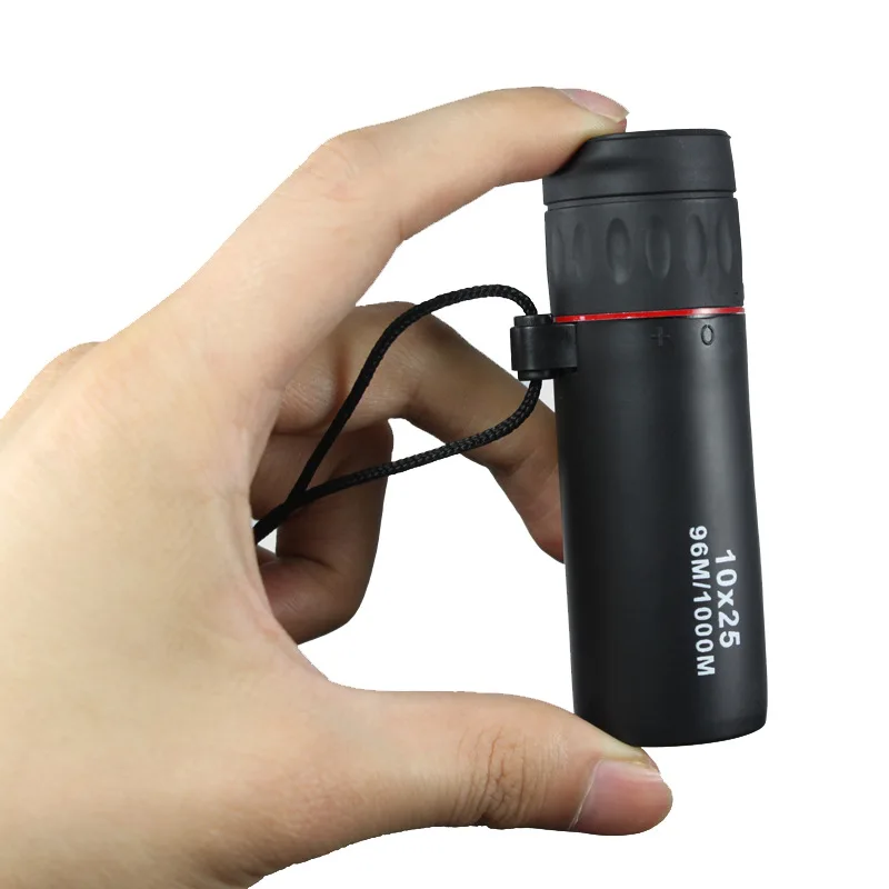 Kišenėje Mini Monokuliarai 10x25 Didelis Priartinimas HD Portable Kamera Vienu Perduoti Akyse Akinius Lauko Mažas Monokuliariniai Teleskopas