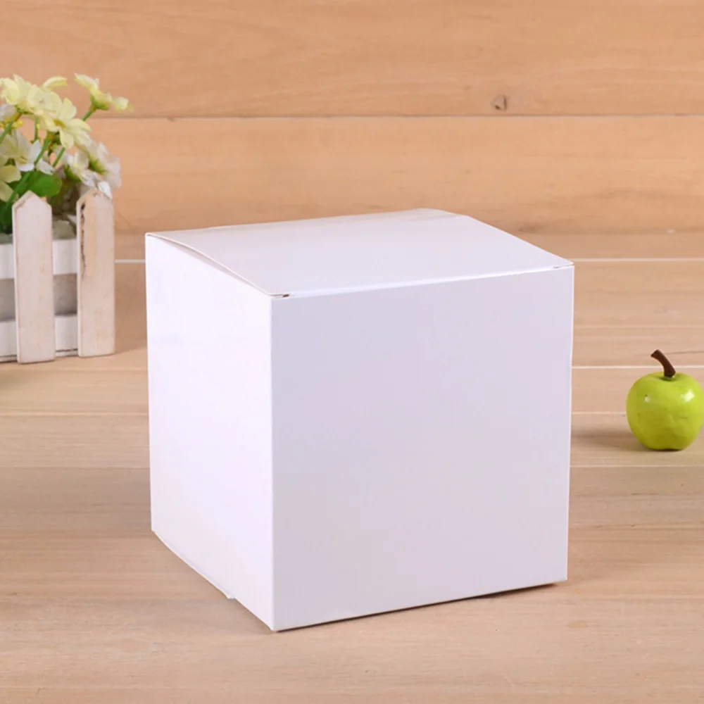 10vnt Balta Dovanų Dėžutės Aikštėje Pakuotės, Dėžutės Lankstymas Dėžutės Atveju Amatų Cupcake (12 x 12 x 12)