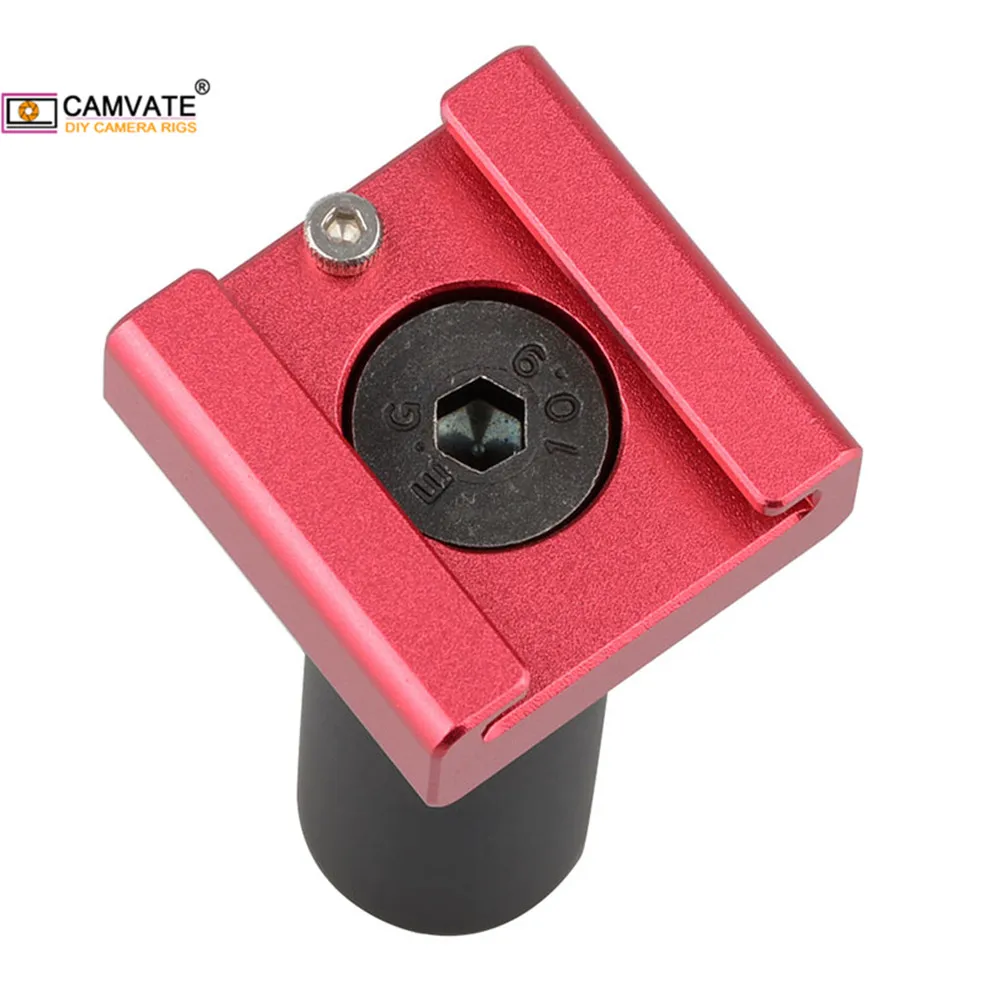 CAMVATE Standartas Šalto Batų Mount Adapteris Su 15mm Micro Lazdele (2) vaizdo Kameros Ekranas/Led apšvietimas/Blykstė/Mikrofonas Montavimas
