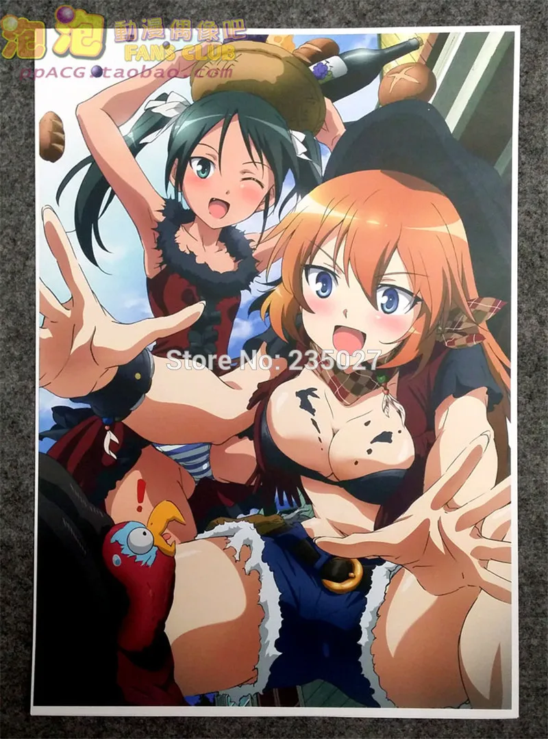 8pcs/set Anime STRIKE RAGANOS plakatas Miyafuji Yoshika Sakamoto Mio sienos nuotraukas kambarį A3 Kino plakatai dovana